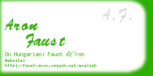 aron faust business card